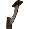Ekena Millwork Bradford Steel Bracket, Hammered Brown 2"W x 7"D x 7"H BKTM02X07X07BRHBR - alternate 1